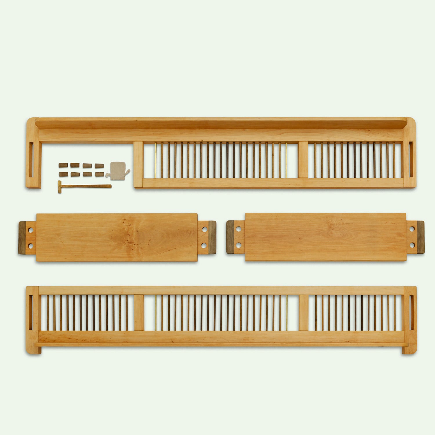 Einzelteile Bett "Liam", ein schraubenlos aufzubauendes Bett von der Marke mimikry