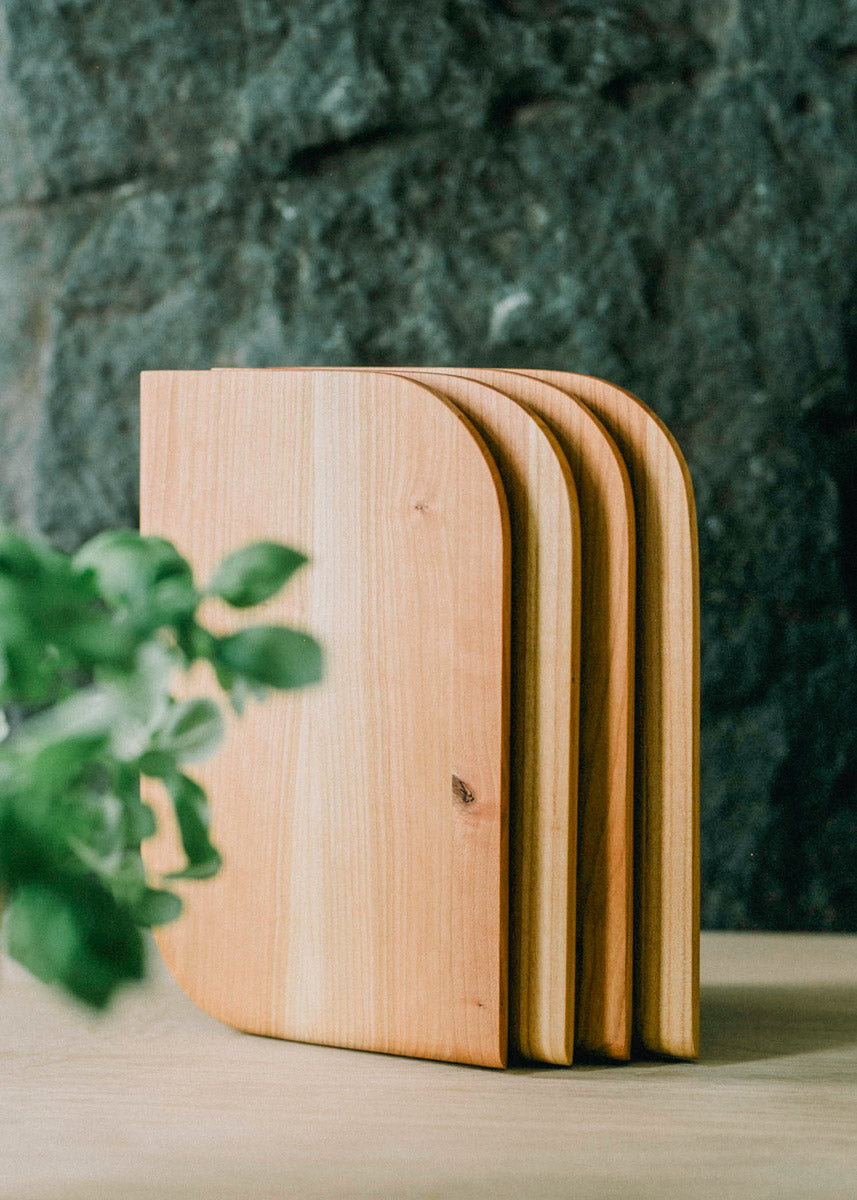 Frühstücksbrett aus Holz Set