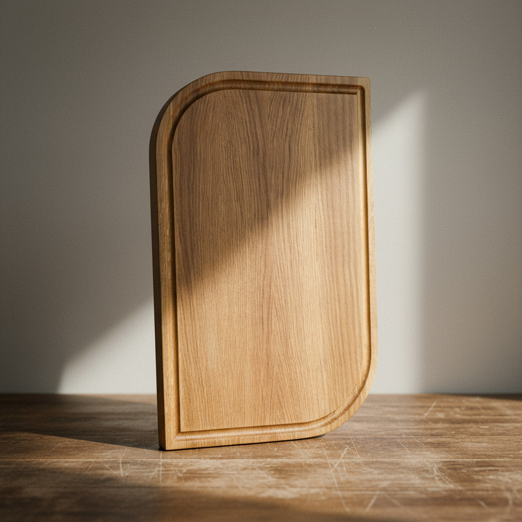 Schneidebrett Holz Groß Eiche, Blattform