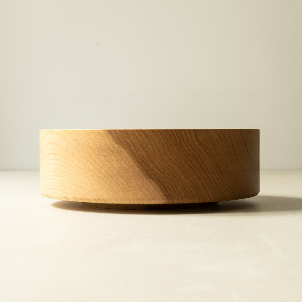 3-teiliges Schalenset aus Ulme / Rüster Holz mit natürlichem Bienenwachs Finish, ⌀ 12/14/20 cm