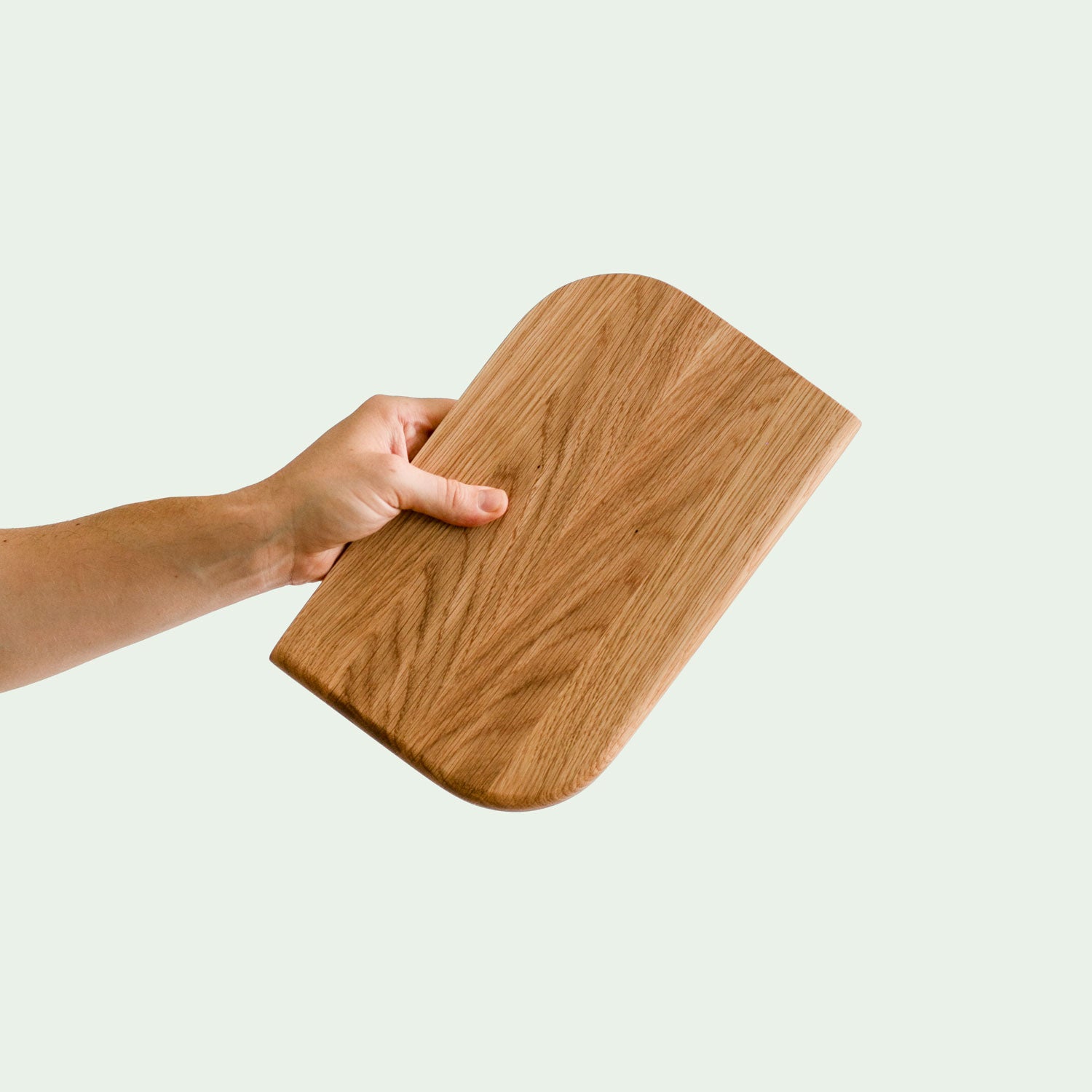 Kleines Frühstücksbrett aus Eichenholz, Blattform