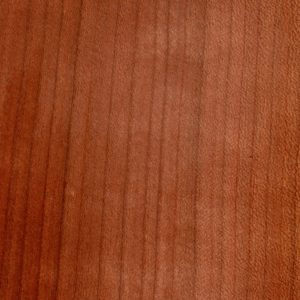 Texturaufnahme von Kirschholz mit regelmäßiger Maserung