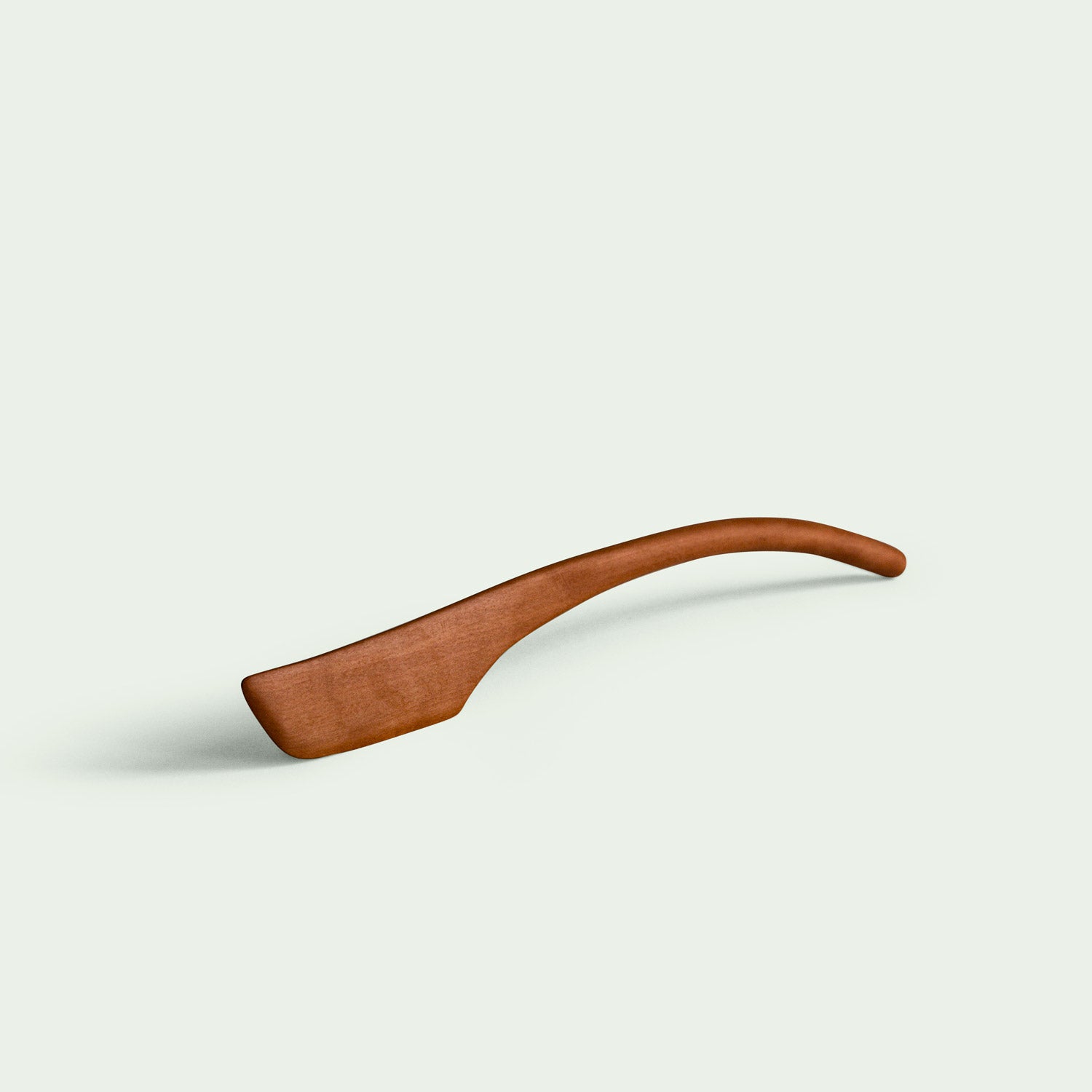 Buttermesser aus Elsbeere, handgefertigt aus nachhaltigen Hölzern, ressourcenschonend produziert und seitlich diagonal stehend