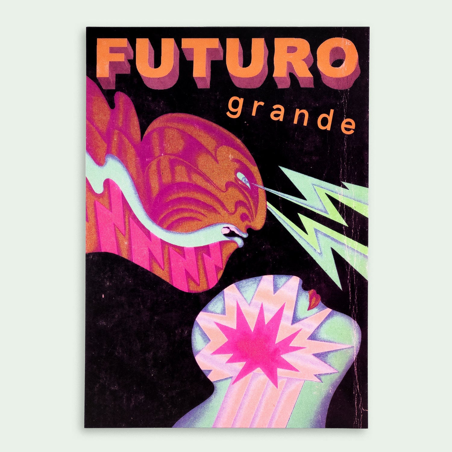 Poster Futuro Grande Personen und Blitz