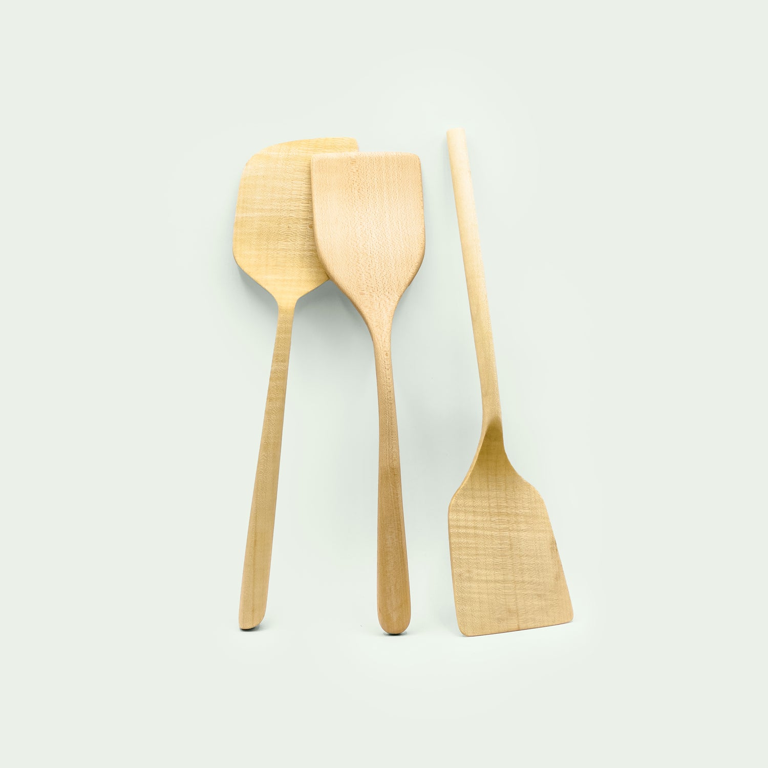 Pfannenwender Set gefertigt aus Ahornholz, von der marke mimikry aus Leipzig