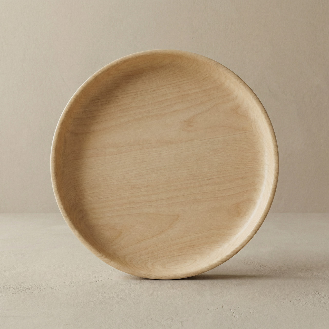 Holzschale aus Ahorn als elegante Ergänzung zur modernen Wohnung, handgedrechselt aus Massivholz und  mit natürlichem Bienenwachs Finish ⌀ 20 x 2 cm