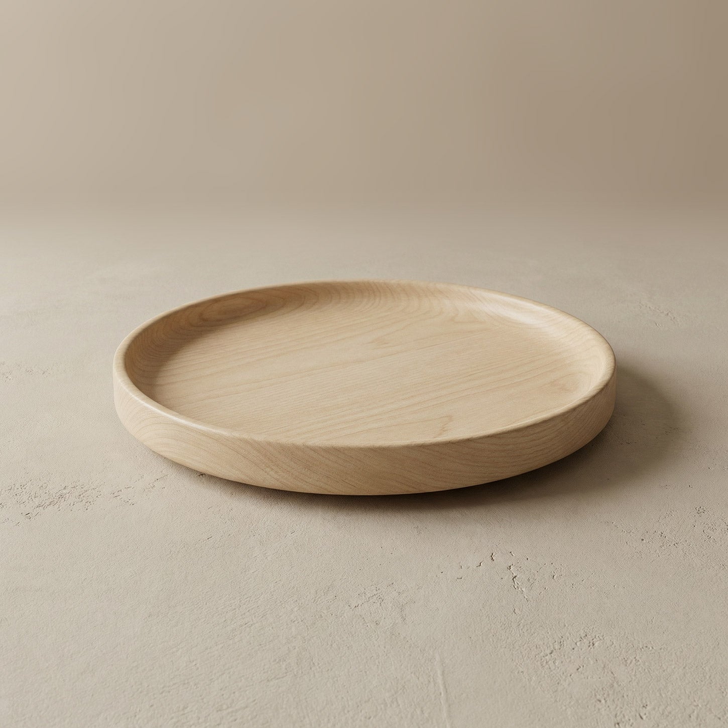 Holzschale aus Ahorn als elegante Ergänzung zur modernen Wohnung, handgedrechselt aus Massivholz und  mit natürlichem Bienenwachs Finish ⌀ 20 x 2 cm