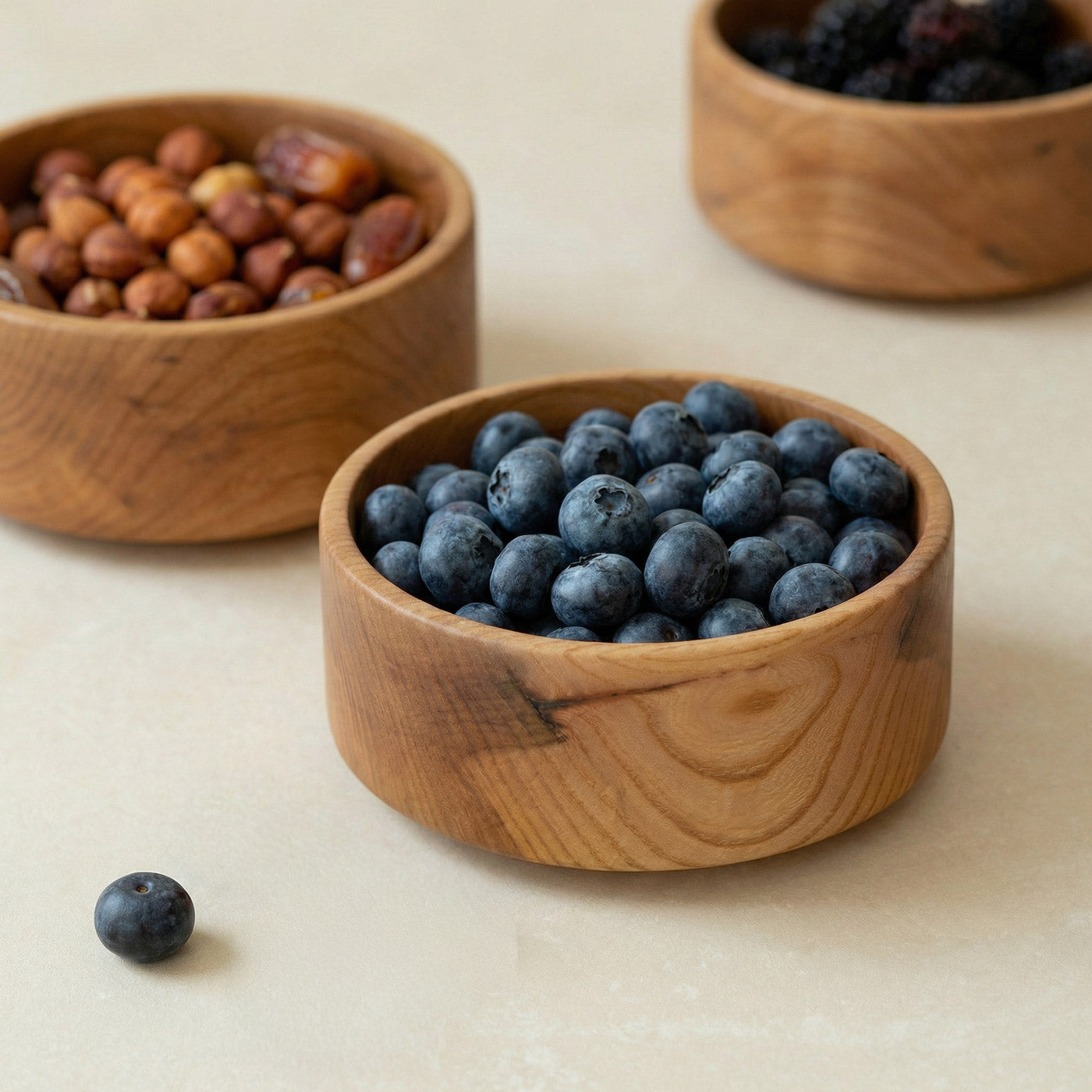 Holz Schale aus Ulmenholz / Rüster, handgedrechselt mit natürlichem Bienenwachs Finish ⌀ 14,5 cm