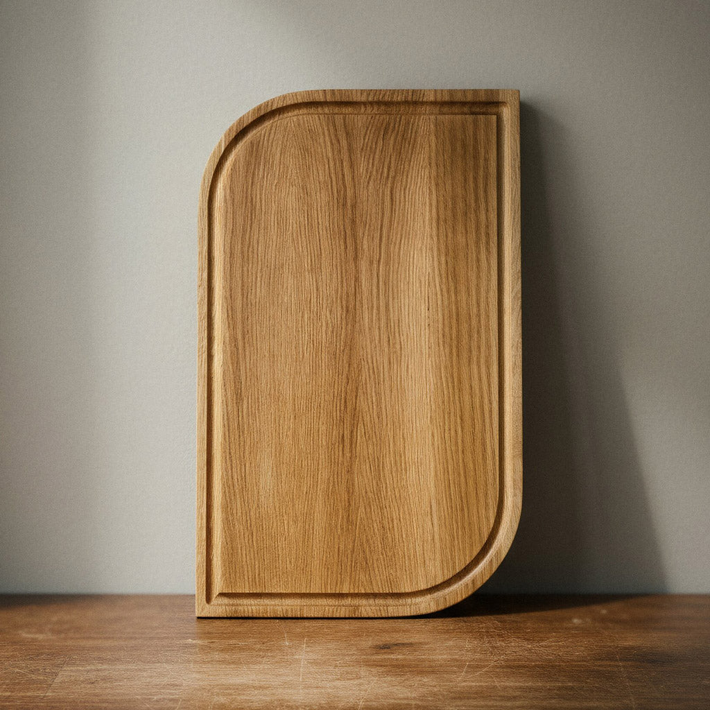 Schneidebrett Holz Groß Eiche, Blattform