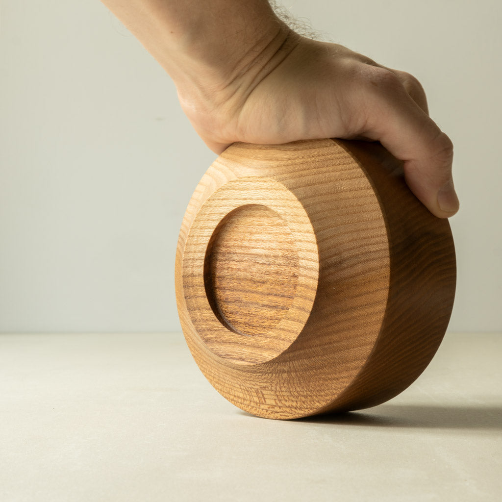 3-teiliges Schalenset aus Ulme / Rüster Holz mit natürlichem Bienenwachs Finish, ⌀ 12/14/20 cm