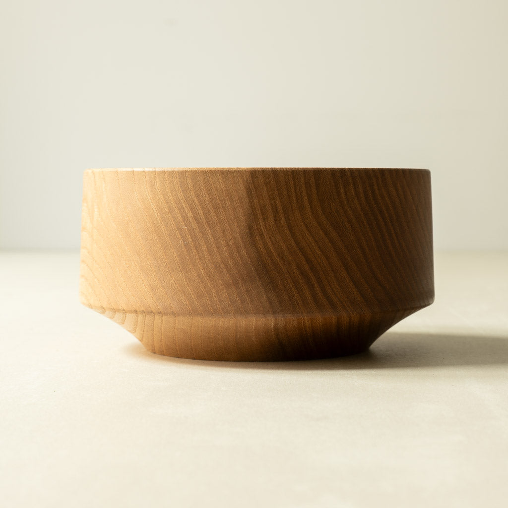 3-teiliges Schalenset aus Ulme / Rüster Holz mit natürlichem Bienenwachs Finish, ⌀ 12/14/20 cm